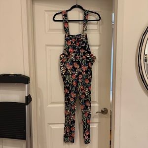 Floral Black Jumpsuit